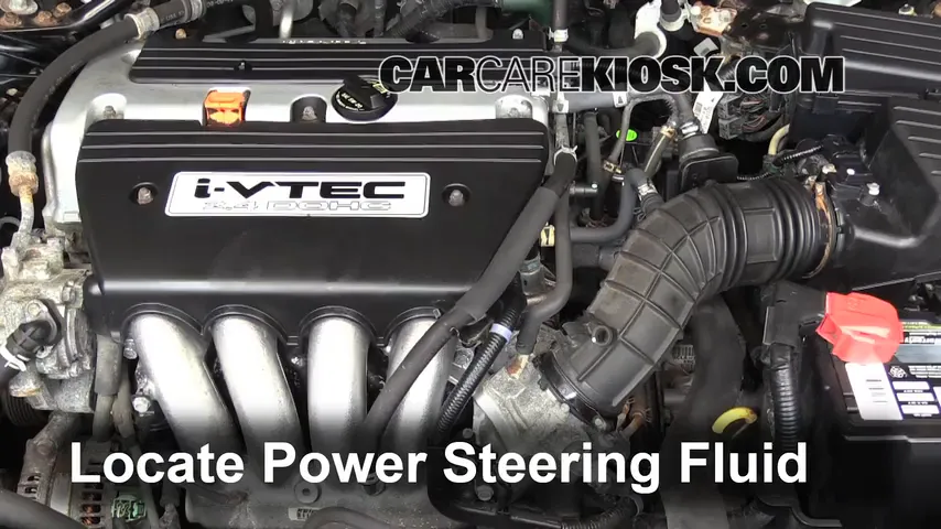 2006 Honda Accord EX 2.4L 4 Cyl. Coupe (2 Door) Power Steering Fluid Add Fluid